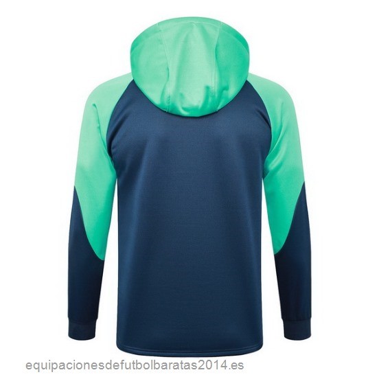 Nuevo Chaqueta Con Capucha Barcelona 23/24 Verde Azul Baratas